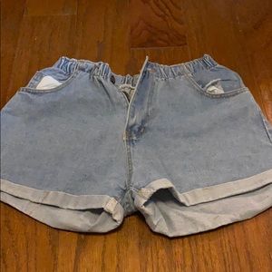 Denim shorts